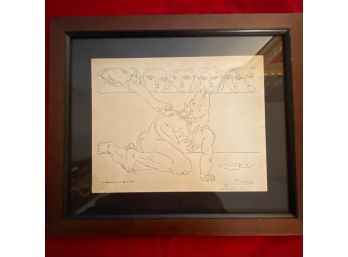 Picasso Minotaur Is Dying Signed