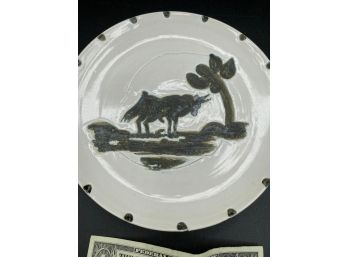 Ceramic-plate-of-bull-under-tree-Printed -Edition Picasso