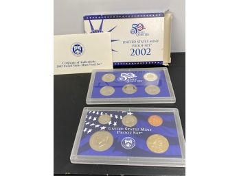2002  S US Mint Proof Set  10 Coins