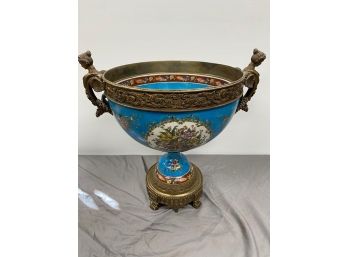 19th Century Large Sevres-Style And Gilt Bronze Centerpiece