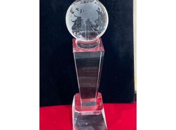 Crystal Globe Award- 9 Inch