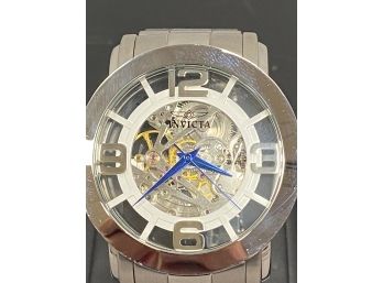 Invicta Men's Watch Objet D Art Automatic Skeleton Dial Silver  Bracelet