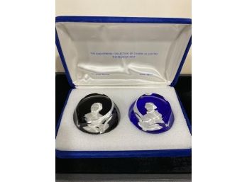 Franklin Mint Bicentennial Collection Cameos Paperweights Thomas Jefferson Jean Jacques Rousseau