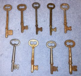 Lot Of 9 Antique Skeleton Keys