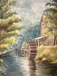 Watercolor Of Mill 11 X 8