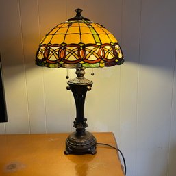 Faux Stained Glass Tiffany Style Table Lamp (1 Of 2)