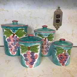 Lot Of Ceramic Kitchen Canisters