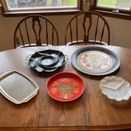 Lot Of Vintage Decorative Platters