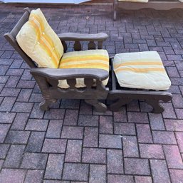 Vintage Outdoor Armchair And Ottoman