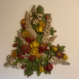 Vintage Syroco Flower Arrangement Wall Hanging