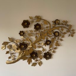 Vintage Gold Floral Wall Hanging (1 Of 2)