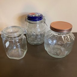 Lot Of Glass Storage Jars