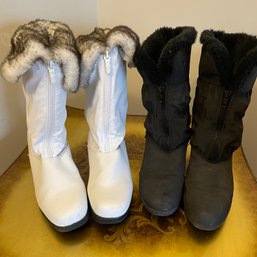 Pair Of Fur Lined Snow Boots