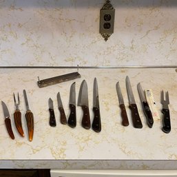 Vintage Kitchen Knife And Meat Fork Lot