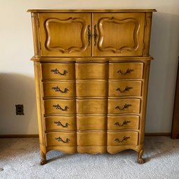 Vintage French Provincial Style Tall Dresser