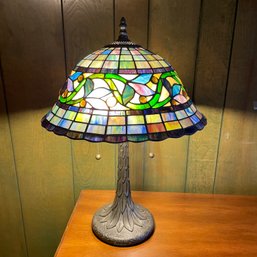 Faux Stained Glass Tiffany Style Table Lamp (2 Of 2)