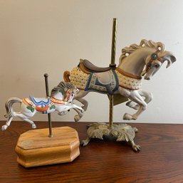 Pair Of Carousel Horse Figurines