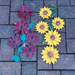 Pair Of Outdoor Flower Lawn Decorations