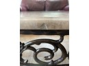 Iron And Greystone End Table