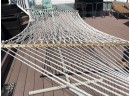 Outdoor Woven Hammock With White Stand