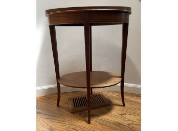 Small Mersman Table With Wood Inlay Detail