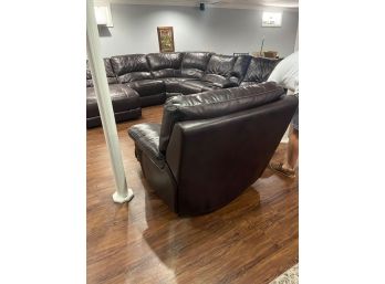 Brown Leather Power Reclining Chair