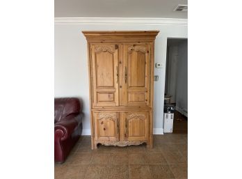 Large Wardrobe With Carved Flowers