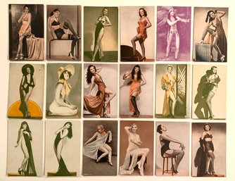 Lot Of 18 Vtg. Mutoscope Pin-up Cards.