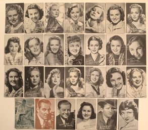 Lot Of 27 Vtg. Mutoscope Cards - Actors And Actresses.