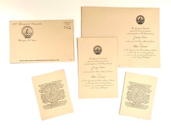 1977 Presidential Inaugural Invitational Paper Lot.