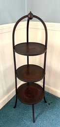 Antique Mahogany Muffineer Stand, Ht. 36'.