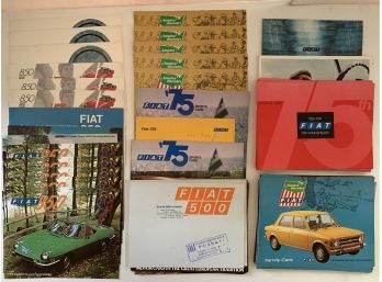 Fiat Brochure Box Lot - In Excellent Condition - 59 Pieces With Many Duplicates