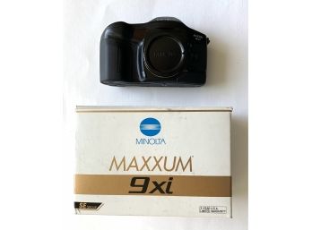 Minolta Maxxum 9xi Camera Body NEW, Unused In Box - With Flash 3500 Xi - Also New In Box