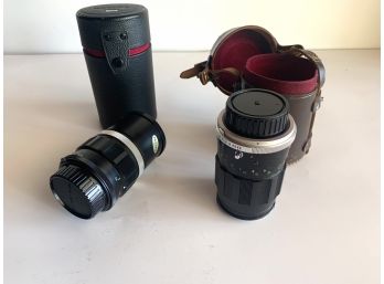 Minolta MC Tele Rokkor 135mm F/2.8 Lens With Case And Minolta MC Tele Rokkor 135mm F/3.5 Lens With Case
