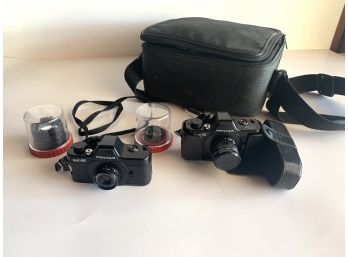 Pair Of Pentax Auto 110's With Lenses