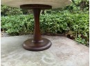 Walnut And Marble Top Tulip Table