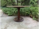Walnut And Marble Top Tulip Table