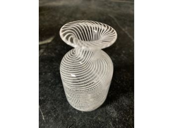 Vintage Filigrana Glass Vase