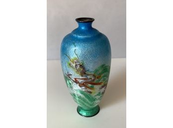 Japanese Cloisonne Ginbari Vase