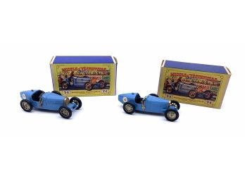 Two Matchbox No. Y-6 'Models Of Yesteryear' Supercharged Bugatti Type 35