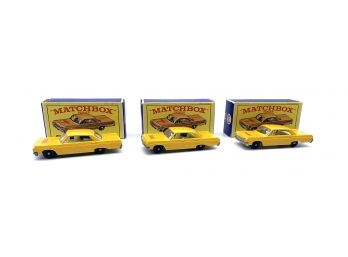 Three Matchbox No. 20 Taxi-Cabs