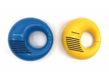 2 Panasonic Plastic Toot-A-Loop Radios