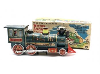 Vtg. Litho Tin Western Special Locomotive By Modern Toys, Japan