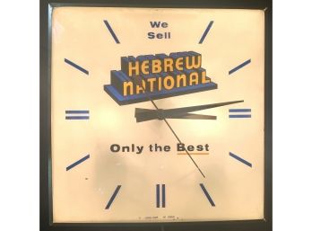 Hebrew National Electric Advertising Clock