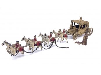 1953 Lesney Die Cast Coach And Horses Celebrating The Coronation Of Queen Elizabeth II