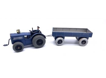 Gama German U.S. Zone Wind-up Tractor And Trailer