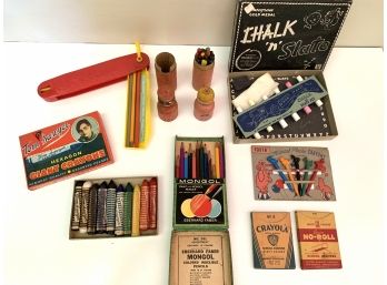 9-pc. Early 1950's School Supplies