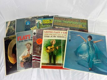 E8 Lot Of 10 Records - Flatts And Scruggs, Connie Francis, Hank Thomson
