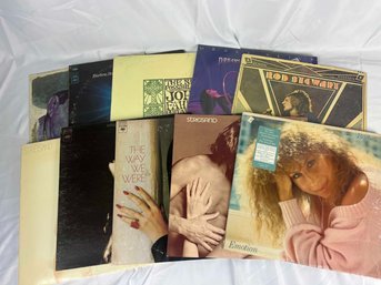 E10 Lot Of 10 Records - Stewart, Steisand, Fahey, Thompson