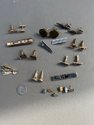 Cufflink Tie Pin And Vintage Pin Lot